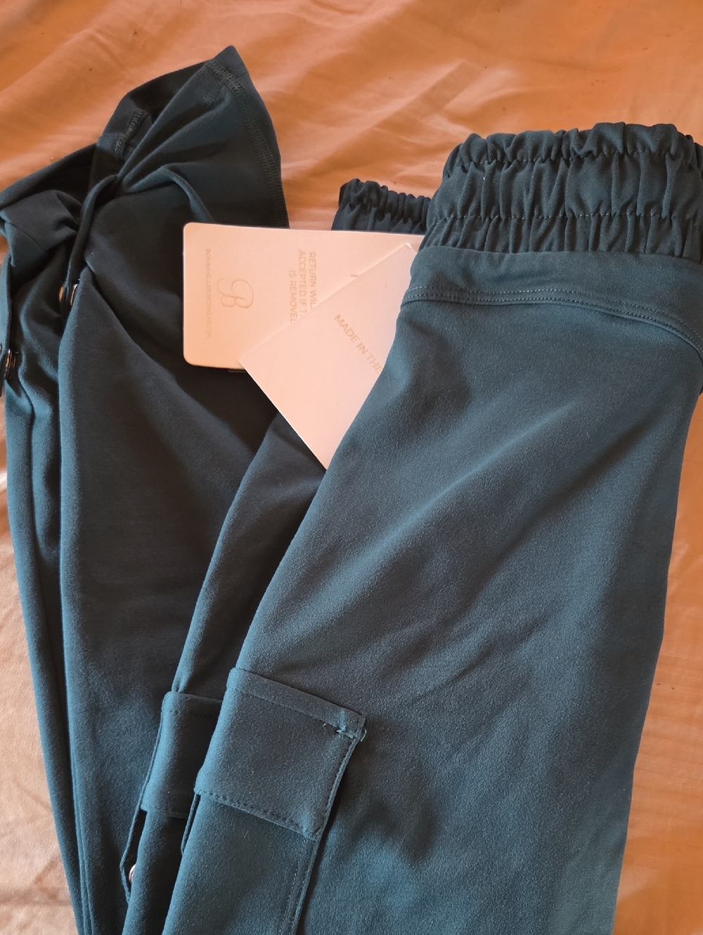 NWT- Bombshell Sportswear Women's Olive Green Cargo Joggers